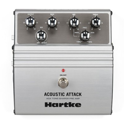 Hartke AGX Acoustic Attack - Preamp / Pedal w/ FREE Samson CM40 chromatic tuner / metronome