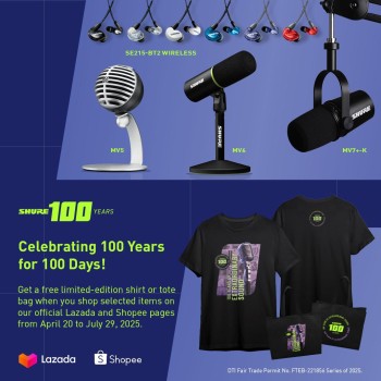 Shure 100 Years Promo free limited-edition shirt