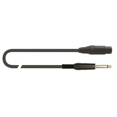Quik Lok MCR/612K-6BK 6m XLR female to 6.3mm jack cable