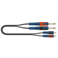 Quik Lok RKSA/130-2 2 mono 6.3 mm to 2 RCA - 2m
