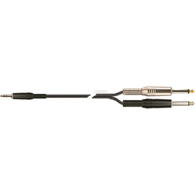 Quik Lok STR/611K-5BK 2 mono 6.3mm to stereo 3.5mm - 5m