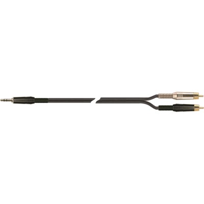 Quik Lok STR/612K-2BK 2 RCA to stereo 3.5mm - 2m
