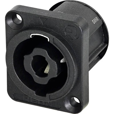 REAN RLS4MPZ 4-Pole speakON Panel Mount Connector, 3/16" Flat Tabs 4pcs/Pack