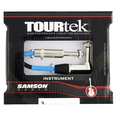 Samson TIL3 Tourtek 3-feet Instrument Cable with 1 Right Angle Connector